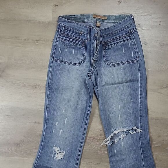 Abercrombie and Fitch Distressed Bootcut Jeans - Size 2 vintage - Picture 6 of 6